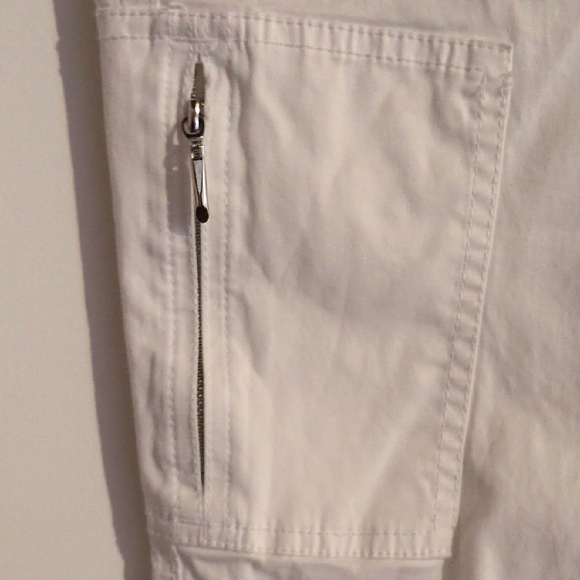 White House Black Market White Ankle Cargo Jeans - Picture 7 of 10